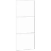 vidaXL Schuifdeur 90x205 cm gehard glas en aluminium wit