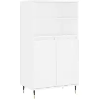 vidaXL Hoge kast 60x36x110 cm bewerkt hout wit