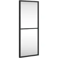 vidaXL Wandspiegel rechthoekig 20x50 cm ijzer zwart