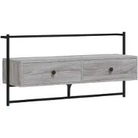 vidaXL Tv-meubel wandgemonteerd 100,5x30x51 cm hout grijs sonoma eiken
