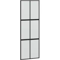 vidaXL Schuifdeur 90x205 cm gehard glas en aluminium zwart