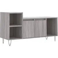vidaXL Tv-meubel 100x35x55 cm bewerkt hout grijs sonoma eikenkleurig