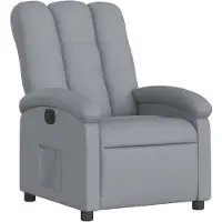 vidaXL Fauteuil verstelbaar stof lichtgrijs