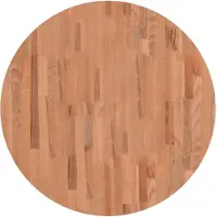 vidaXL Tafelblad rond Ø80x1,5 cm massief beukenhout