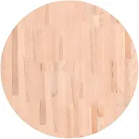 vidaXL Tafelblad rond Ø70x2,5 cm massief beukenhout