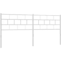 vidaXL Vervangend hoofdbord 193 cm metaal wit