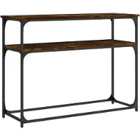 vidaXL Wandtafel 100x35,5x75 cm bewerkt hout gerookt eikenkleurig