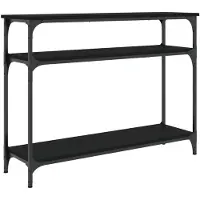 vidaXL Wandtafel 100x29x75 cm bewerkt hout zwart
