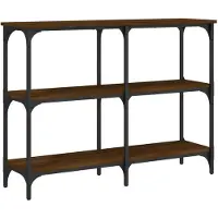vidaXL Wandtafel 100x29x75 cm bewerkt hout bruin eikenkleur