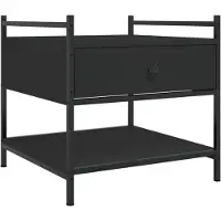 vidaXL Salontafel 50x50x50 cm bewerkt hout zwart