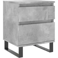 vidaXL Nachtkastje 40x35x50 cm bewerkt hout betongrijs