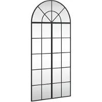 vidaXL Wandspiegel boog 60x130 cm ijzer zwart