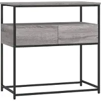 vidaXL Wandtafel 75x40x75 cm bewerkt hout grijs sonoma eikenkleurig