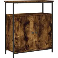 vidaXL Dressoir 70x30x80 cm bewerkt hout gerookt eikenkleurig