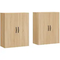 vidaXL Hangkasten 2 st bewerkt hout sonoma eikenkleurig
