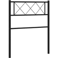 vidaXL Vervangend hoofdbord 90 cm metaal zwart