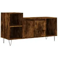 vidaXL Tv-meubel 100x35x55 cm bewerkt hout gerookt eikenkleurig