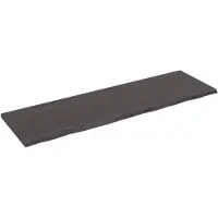 vidaXL Tafelblad 200x60x(2-4)cm behandeld eikenhout donkerbruin