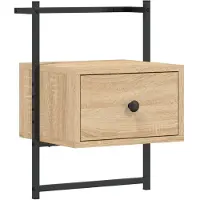 vidaXL Nachtkastje wandgemonteerd 35x30x51 cm hout sonoma eikenkleurig