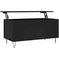 vidaXL Salontafel 90x44,5x45 cm bewerkt hout zwart