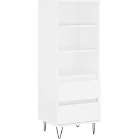 vidaXL Hoge kast 40x36x110 cm bewerkt hout wit