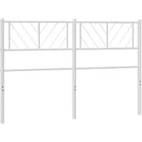 vidaXL Vervangend hoofdbord 120 cm metaal wit