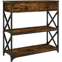 vidaXL Wandtafel 75x28x75 cm bewerkt hout gerookt eikenkleurig