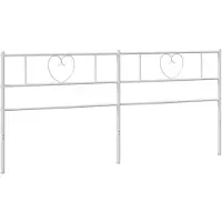 vidaXL Vervangend hoofdbord 193 cm metaal wit