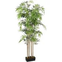 vidaXL Kunstplant bamboe 500 bladeren 80 cm groen