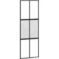 vidaXL Schuifdeur 76x205 cm gehard glas en aluminium zwart
