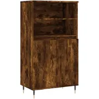 vidaXL Hoge kast 60x36x110 cm bewerkt hout gerookt eikenkleurig