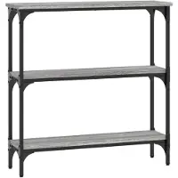 vidaXL Wandtafel 75x22,5x75 cm bewerkt hout grijs sonoma eikenkleurig