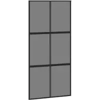 vidaXL Schuifdeur 102,5x205 cm gehard glas en aluminium zwart