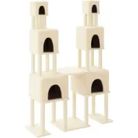 vidaXL Kattenmeubel met sisal krabpalen 199 cm crèmekleurig