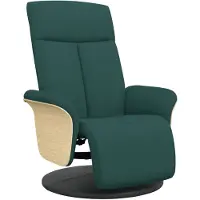 vidaXL Fauteuil verstelbaar met voetensteun stof donkergroen