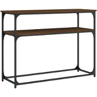 vidaXL Wandtafel 100x35,5x75 cm bewerkt hout bruin eikenkleur