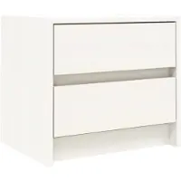 vidaXL Nachtkastje 40x31x35,5 cm massief grenenhout wit