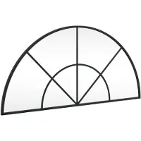 vidaXL Wandspiegel boog 80x40 cm ijzer zwart