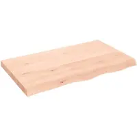 vidaXL Wandschap 100x60x(2-6) cm onbehandeld massief eikenhout