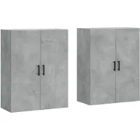 vidaXL Hangkasten 2 st 69,5x34x90 cm betongrijs