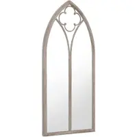 vidaXL Tuinspiegel 70x30 cm ijzer zandkleurig