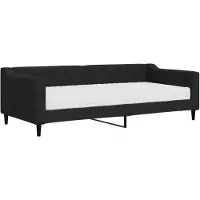 vidaXL Slaapbank met matras 90x200 cm stof zwart