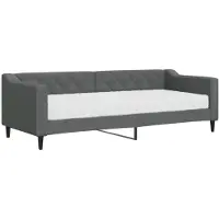 vidaXL Slaapbank met matras 80x200 cm stof donkergrijs