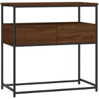 vidaXL Wandtafel 75x40x75 cm bewerkt hout bruin eikenkleur