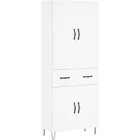 vidaXL Hoge kast 69,5x34x180 cm bewerkt hout wit