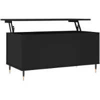 vidaXL Salontafel 90x44,5x45 cm bewerkt hout zwart
