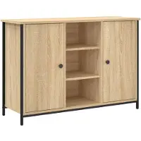 vidaXL Dressoir 100x35x70 cm bewerkt hout sonoma eikenkleurig