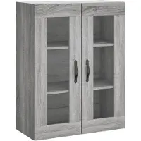 vidaXL Wandkast 69,5x34x90 cm bewerkt hout grijs sonoma eikenkleurig