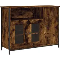 vidaXL Dressoir 100x35x75 cm bewerkt hout gerookt eikenkleurig