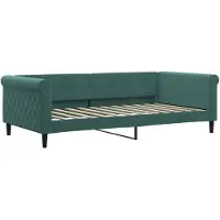 vidaXL Slaapbank 100x200 cm fluweel donkergroen